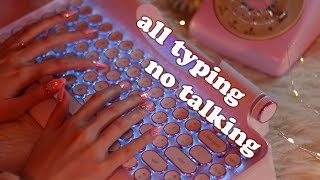 Extremely Relaxing Keyboard Typing ASMR no speaking [upl. by Aimahs]