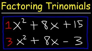 Factoring Trinomials The Easy Fast Way [upl. by Lukasz444]