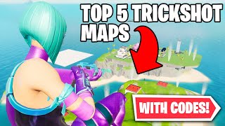 Top 5 BEST Fortnite Trickshot Maps with CODES 9 insane [upl. by Nylirad]