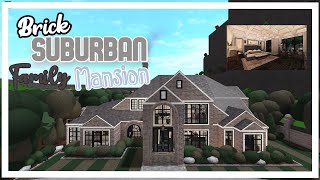 ROBLOX Bloxburg Brick Suburban Family Mansion Speedbuild Part One 17 Million [upl. by Rumilly87]