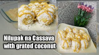 Nilupak na cassava w grated coconut by Mhelchoice Madiskarteng nanay [upl. by Akcirret994]