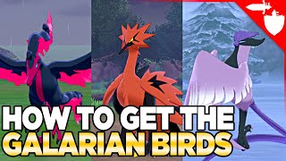 How to Get Galarian Birds Articuno Zapdos amp Moltres in Pokemon Sword and Shield DLC Crown Tundra [upl. by Aninep]