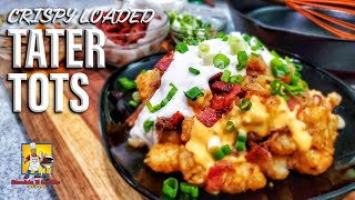 Crispy Loaded Tater Tots  Totchos [upl. by Ynttirb]