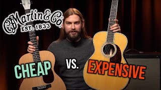 Expensive vs Cheap Martin Acoustic Guitars  000X1 vs 00042 [upl. by Remled]