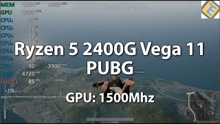 Ryzen 5 2400G Review PUBG GPU1500Mhz Gameplay Benchmark An iGPU kicking Xbox Ones ass [upl. by Dietsche593]