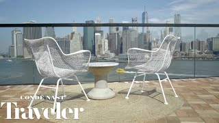 City Meets Nature at 1 Hotel Brooklyn Bridge  Condé Nast Traveler [upl. by Bonar]