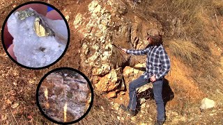 Gold Prospecting  Sampling and Searching For Banded Quartz  PYRITE and SULPHIDES [upl. by Aisatsan]