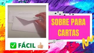 ¿Cómo hacer un sobre de papel para cartas PASO a PASO [upl. by Sikram]