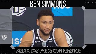 Ben Simmons Media Day Press Conference  NBA on ESPN [upl. by Hilde]