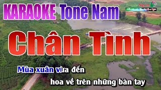 Chân Tình Karaoke  Tone Nam  Nhạc Sống Thanh Ngân [upl. by Neiht]