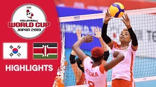 KOREA vs KENYA  Highlights  Womens Volleyball World Cup 2019 [upl. by Aldora]