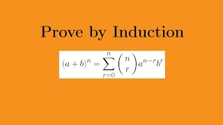 Binomial Theorem  Proof by Mathematical Induction [upl. by Macintyre159]