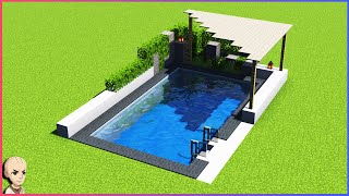 ✔️Minecraft  Easy Pool Design 2  Tutorial You Can Build✔️ [upl. by Anirdnaxela]