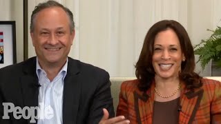 Kamala Harris amp Doug Emhoff Talk Campaigning Staying Connected amp More  PEOPLE [upl. by Nosnevets29]