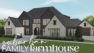 Bloxburg  Suburban Family Farmhouse  House Build [upl. by Naiditch]