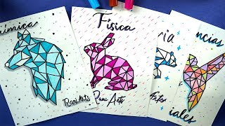 PORTADAS FÁCILES para tus cuadernos  DIY [upl. by Akisey]