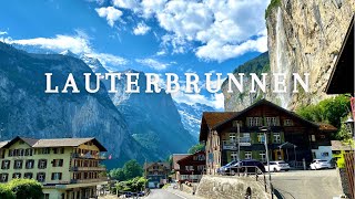 Lauterbrunnen Valley a little Piece of Heaven in Switzerland🇨🇭🏔 Walk tour  Summer 2021 [upl. by Whall352]