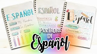 Portadas para cuadernos de Español faciles y bonitas [upl. by Rovner237]