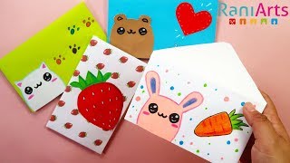 Cómo hacer SOBRES para tus cartas SIN PEGAMENTO Fácil  DIY  Easy ENVELOPES [upl. by Eiclud]