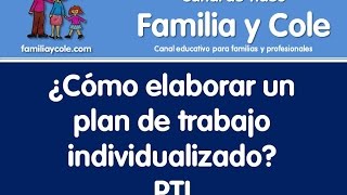 PLAN DE TRABAJO INDIVIDUALIZADO [upl. by Waly]