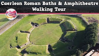 CAERLEON ROMAN BATHS amp AMPHITHEATRE WALES  Walking Tour  Pinned on Places [upl. by Alathia498]