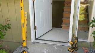 Jeld Wen Front Door Installation  Really crappy products and craftsmanship PART 1 [upl. by Adore]