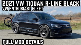 Full Parts amp Mods Details  2021 VW Tiguan RLine Enthusiast Fleet Project [upl. by Sirenay]