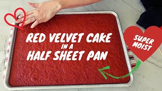 Red Velvet Cake in a Half Sheet Pan [upl. by O'Carroll]