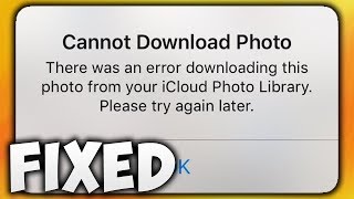 How to Fix Cannot Download Photo From iCloud Photo Library Error  iPhone amp iPad [upl. by Malet621]