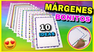 MÁRGENES para CUADERNOS  Bordes y Recuadros muy Bonitos 3  NatyGloss [upl. by Kcirdnekal]