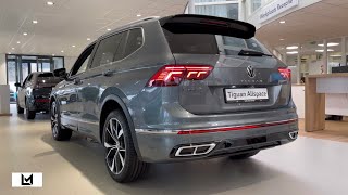 Volkswagen NEW Tiguan Allspace Rline 2024 in 4K Platinum Grey 20 inch Misano Walk around amp detail [upl. by Neyud689]