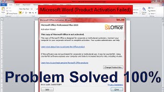 How To Solve  Microsoft Product Activation Failed  Product Activation Failed [upl. by Kcirded]