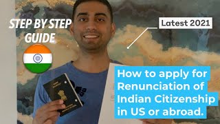 HOW TO Renounce Indian Citizenship VFS Global process  Latest 2023  Step by step guide [upl. by Savitt117]