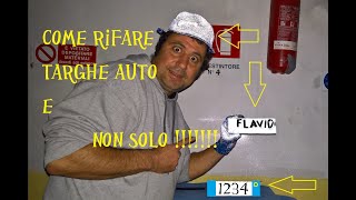 come rifare le targhe auto [upl. by Elliot812]