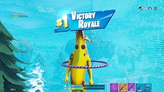 FORTNITE First Win with quotPEELYquot BANANA SKIN “BANANA” OUTFIT Showcase  SEASON 8 BATTLE PASS [upl. by Evot]