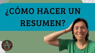 ¿CÓMO HACER UN RESUMEN  HOW TO MAKE A SUMMARY [upl. by Heilner]