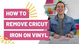 Removing HTV From Fabric  How To Remove Cricut Iron On Vinyl [upl. by Aerdnna131]