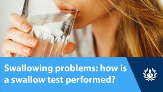 Swallowing problems how is a swallow test performed [upl. by Yhcir]