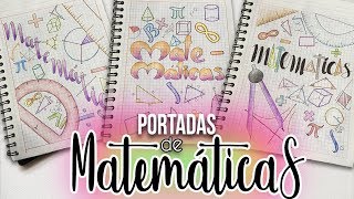 Portadas de MATEMATICAS faciles y bonitas [upl. by Hsac]