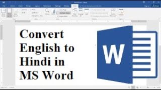 Convert English to Hindi in MS Word [upl. by Adihsaar]