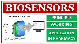 BIOSENSORS  BIOTECHNOLOGY  PRINCIPLE  WORKING  EXAMPLES  APPLICATION IN PHARMACY [upl. by Theola]