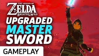 Zelda Breath Of The Wild  Upgraded Master Sword At Max Power Gameplay [upl. by Nonregla]