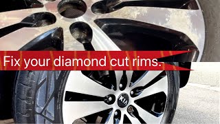 DIY refurb on a diamond cut alloy wheel [upl. by Ennael]