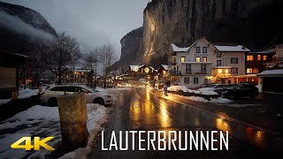 Lauterbrunnen Switzerland A Fairytale Christmas Village 4K 60p [upl. by Claudie915]