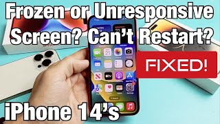 iPhone 14s Screen is Frozen or Unresponsive Cant Swipe or Restart FIXED [upl. by Frederic]