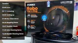 Eureka Forbes Robo Vac N Mop  Unboxing  Setup  Demo [upl. by Hadden]