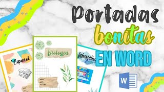 COMO HACER PORTADAS BONITAS EN WORD 1 [upl. by Blainey303]