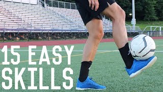 15 Easy JugglingFreestyle Skills  Learn These Simple Football Freestyle Tricks [upl. by Norb601]