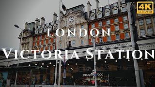 London Victoria Station Walk Through England 4K [upl. by Nnaxor407]