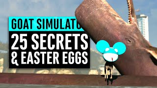 Goat Simulator  25 Secrets and Easter Eggs [upl. by Kcirrez]